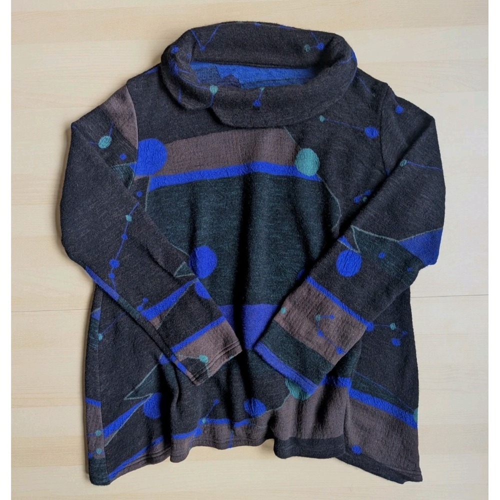 Sensounico Matsuo Int. Made‎ in Japan Wool Cowl Neck Art to wear Lagenlook